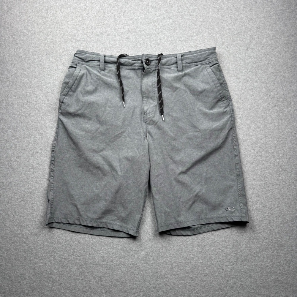ONeill Hybrid Shorts Mens 33 Grey Heather Stretch Quick Dry Board Shorts Surf